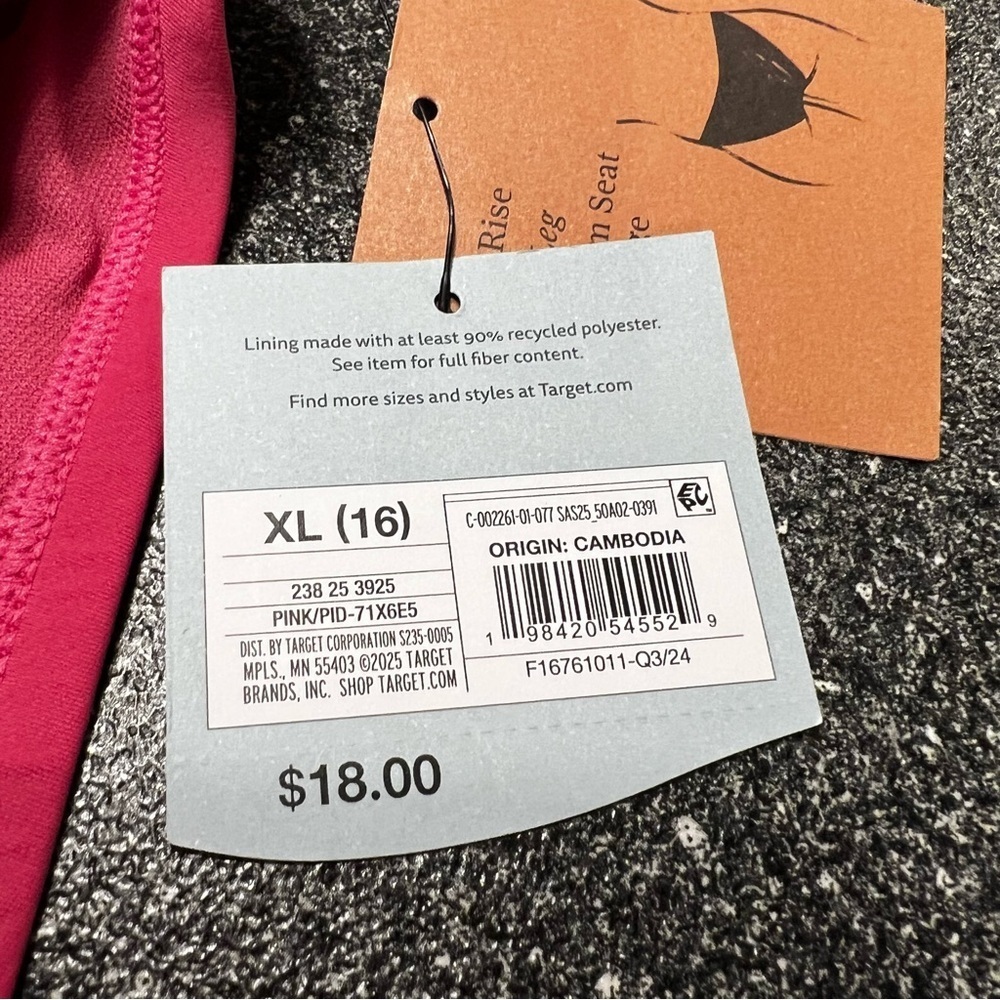 ❤️3/$15 NWT Shade & Shore Low Rise Pink Bikini Bottom XL (16) - Picture 4 of 6